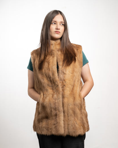 Classic Sleeve’s | Premium Sleeveless Jacket in Genuine Rabbit Fur