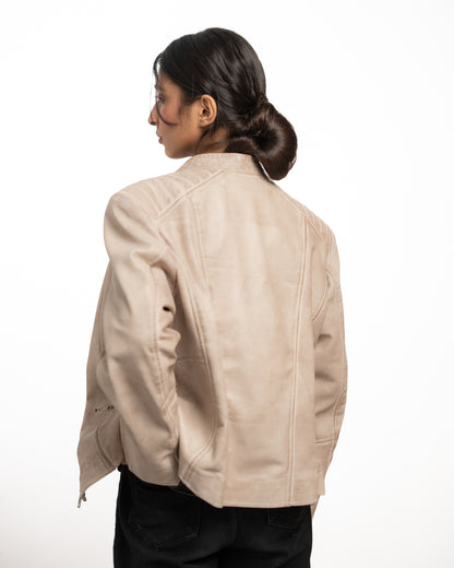 Urban Sand | Women’s Genuine Sheep Leather Jacket