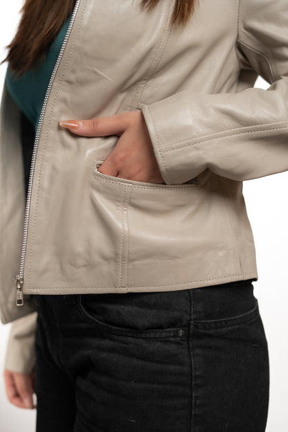Urban Sand | Women’s Genuine Sheep Leather Jacket