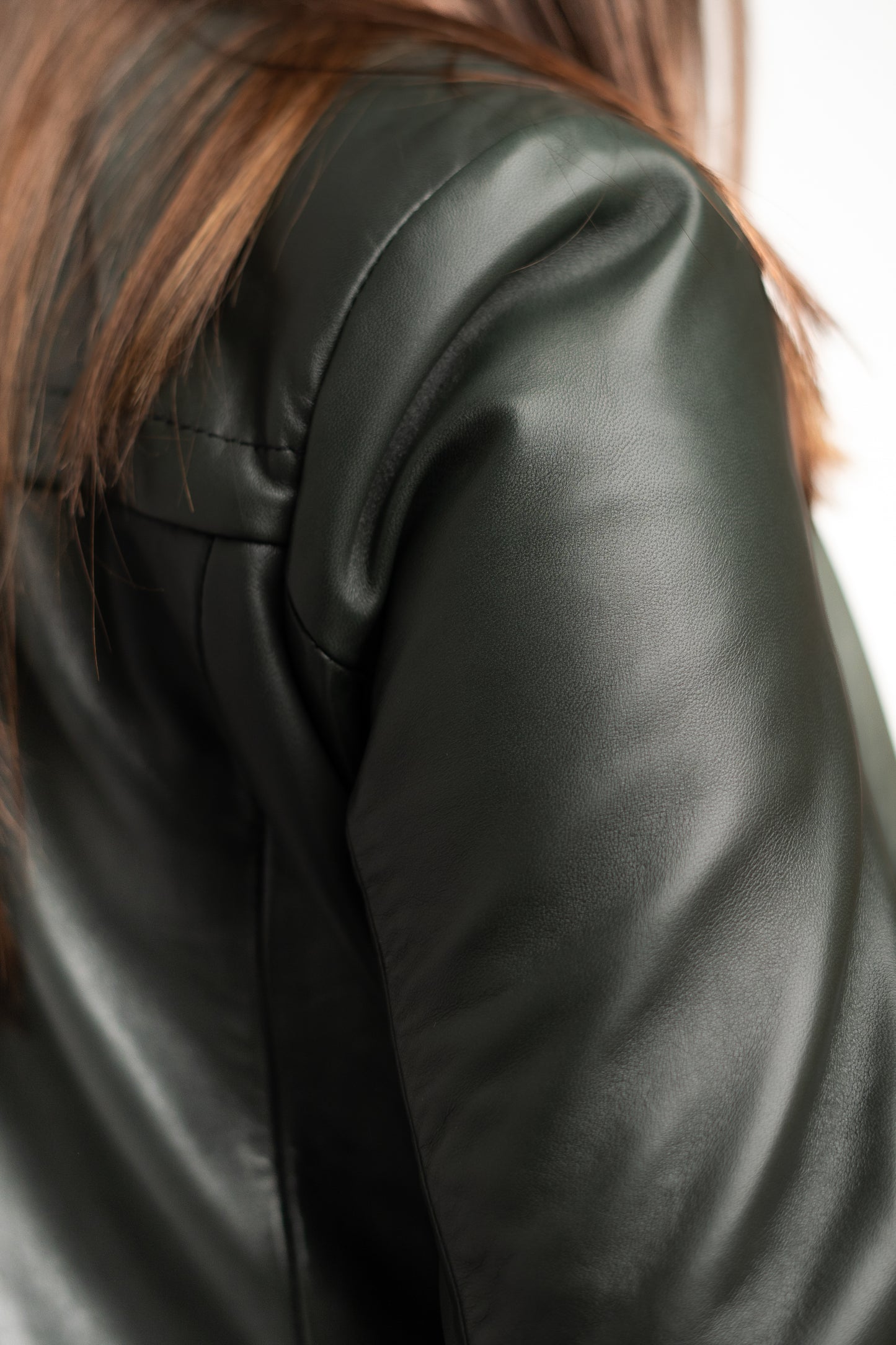 Emerald Noir | Women’s Longline Sheep Leather Coat