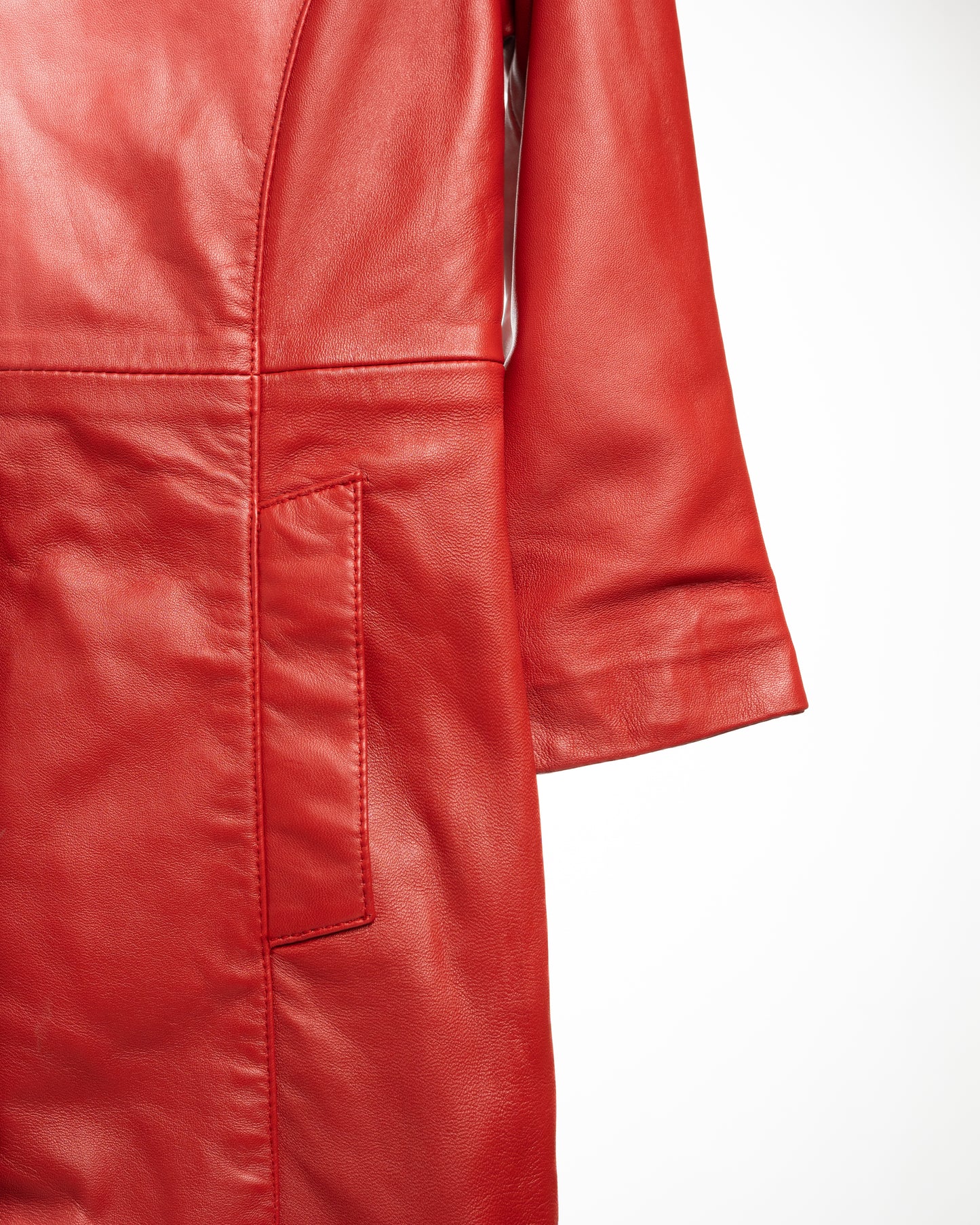Emerald Noir | Women’s Longline Sheep Leather Coat