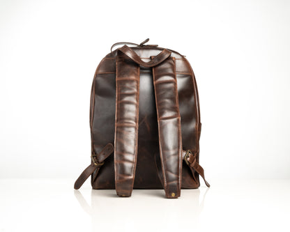 Vintage Genuine Leather Backpack – Durable & Stylish Travel Companion