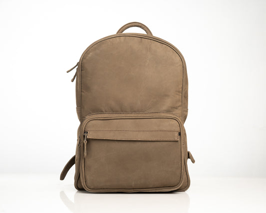 Minimalist Leather Backpack – Premium Vintage Brown