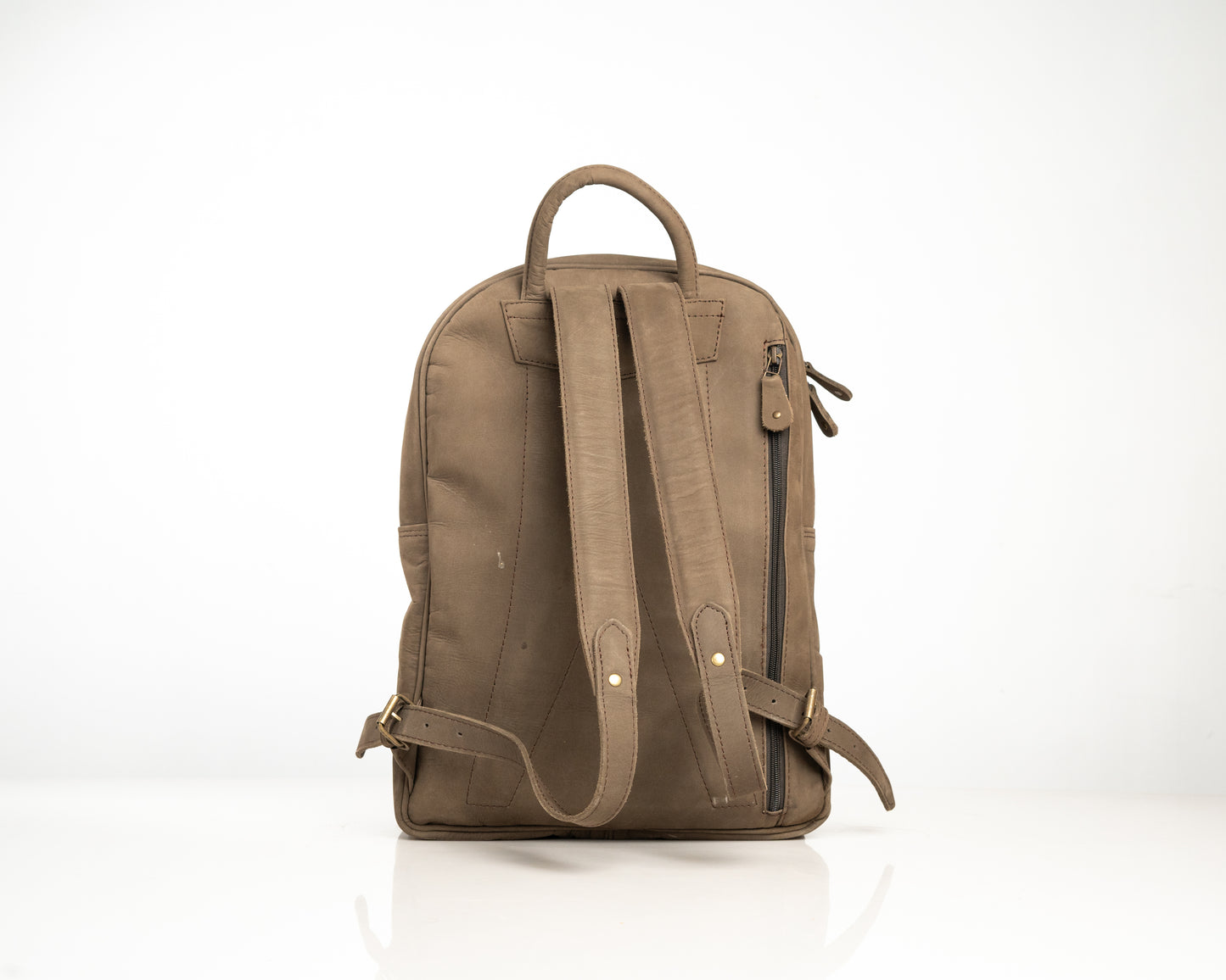 Minimalist Leather Backpack – Premium Vintage Brown