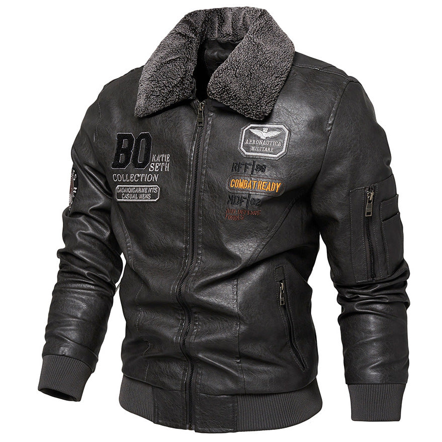 Men's Leather Slim Fit Leather Jacket