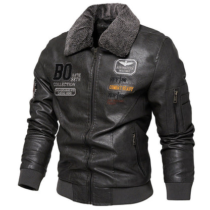Men's Leather Slim Fit Leather Jacket