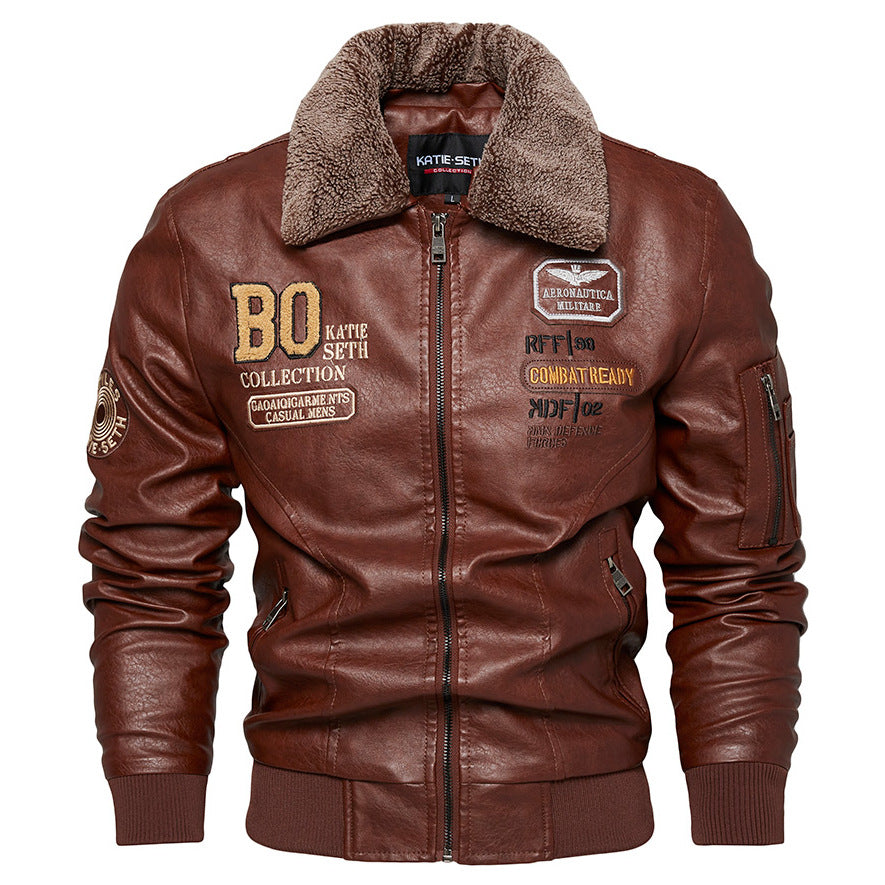 Men's Leather Slim Fit Leather Jacket