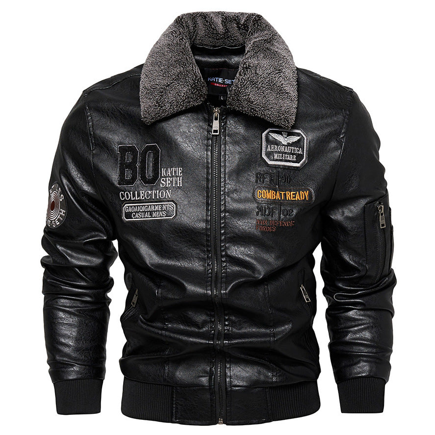 Men's Leather Slim Fit Leather Jacket