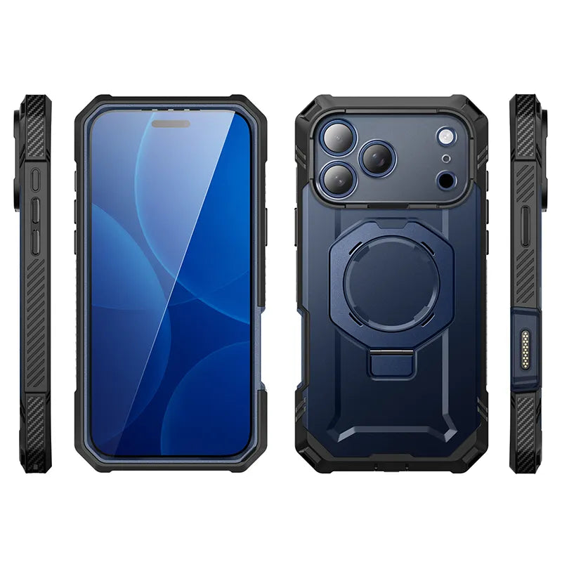 UB GRIP PRO Series iPhone 17 Pro Max MagSafe Phone Case with HD Tempered Glass - Azure
