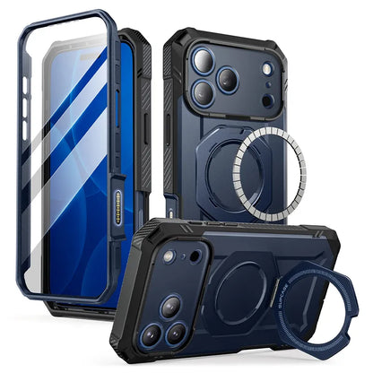 UB GRIP PRO Series iPhone 17 Pro Max MagSafe Phone Case with HD Tempered Glass - Azure