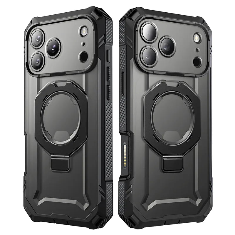 UB GRIP PRO Series iPhone 17 Pro MagSafe Phone Case with HD Tempered Glass - Black