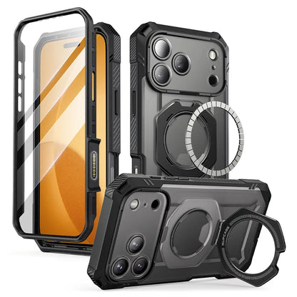 UB GRIP PRO Series iPhone 17 Pro MagSafe Phone Case with HD Tempered Glass - Black