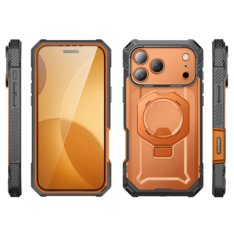 UB GRIP PRO Series iPhone 17 Pro Max MagSafe Phone Case with HD Tempered Glass - Coral