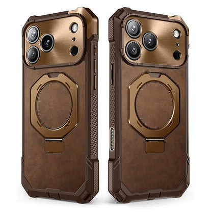 UB GRIP Series iPhone 17 Pro Max Premium Leather Phone Case - Brown