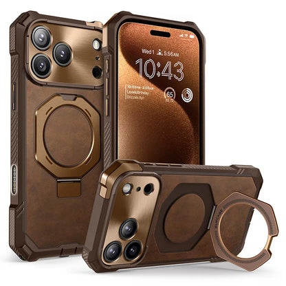 UB GRIP Series iPhone 17 Pro Max Premium Leather Phone Case - Brown