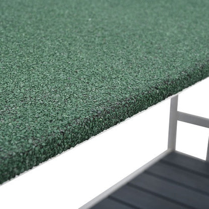 GO 47.2 Large Wooden Dog House Outdoor With Porch, 2 Doors, Gray And Green