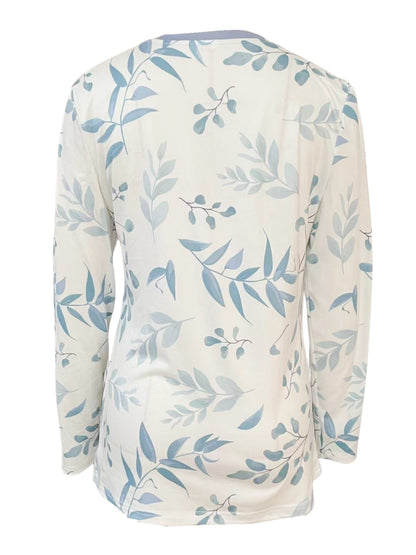 Leaf Printed Casual Top