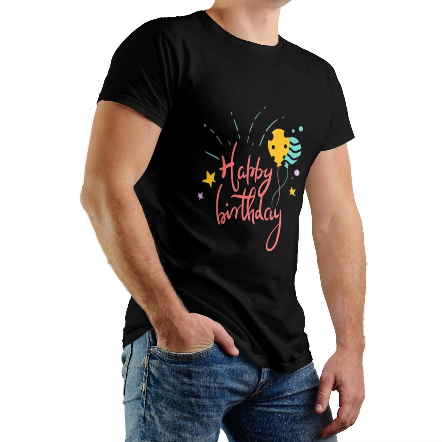 Happy Birthday Men's Pure Cotton Round Neck T-shirt