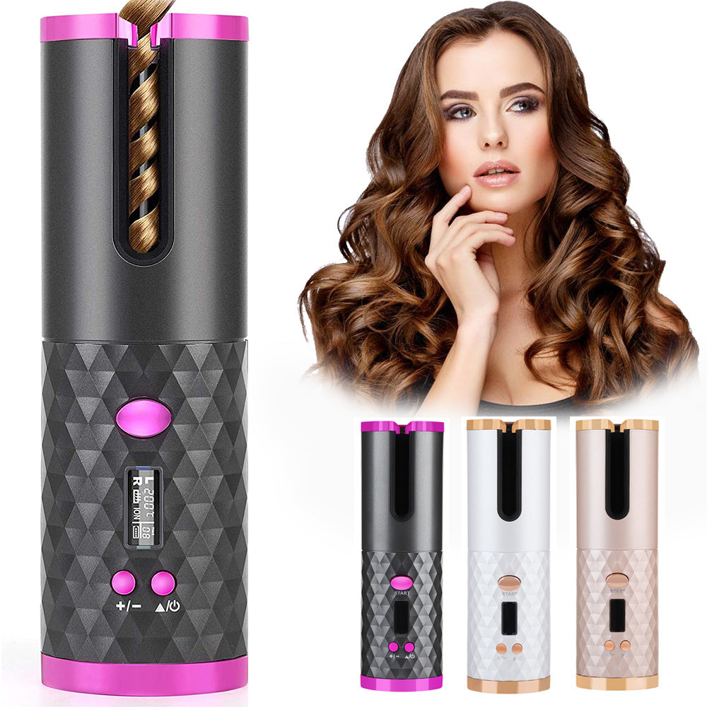 Rechargeable Automatic Hair Curler Women | LCD Display
