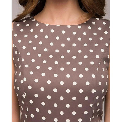 Women's Vintage Polka Dot Sleeveless Dress