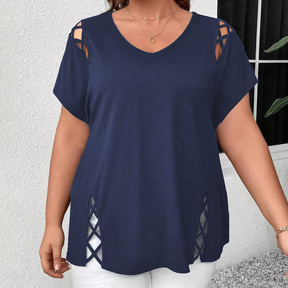 Women's Criss Cross V Neck Top