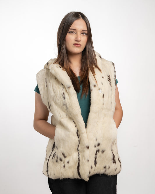 Classic Sleeve’s | Premium Sleeveless Jacket in Genuine Rabbit Fur
