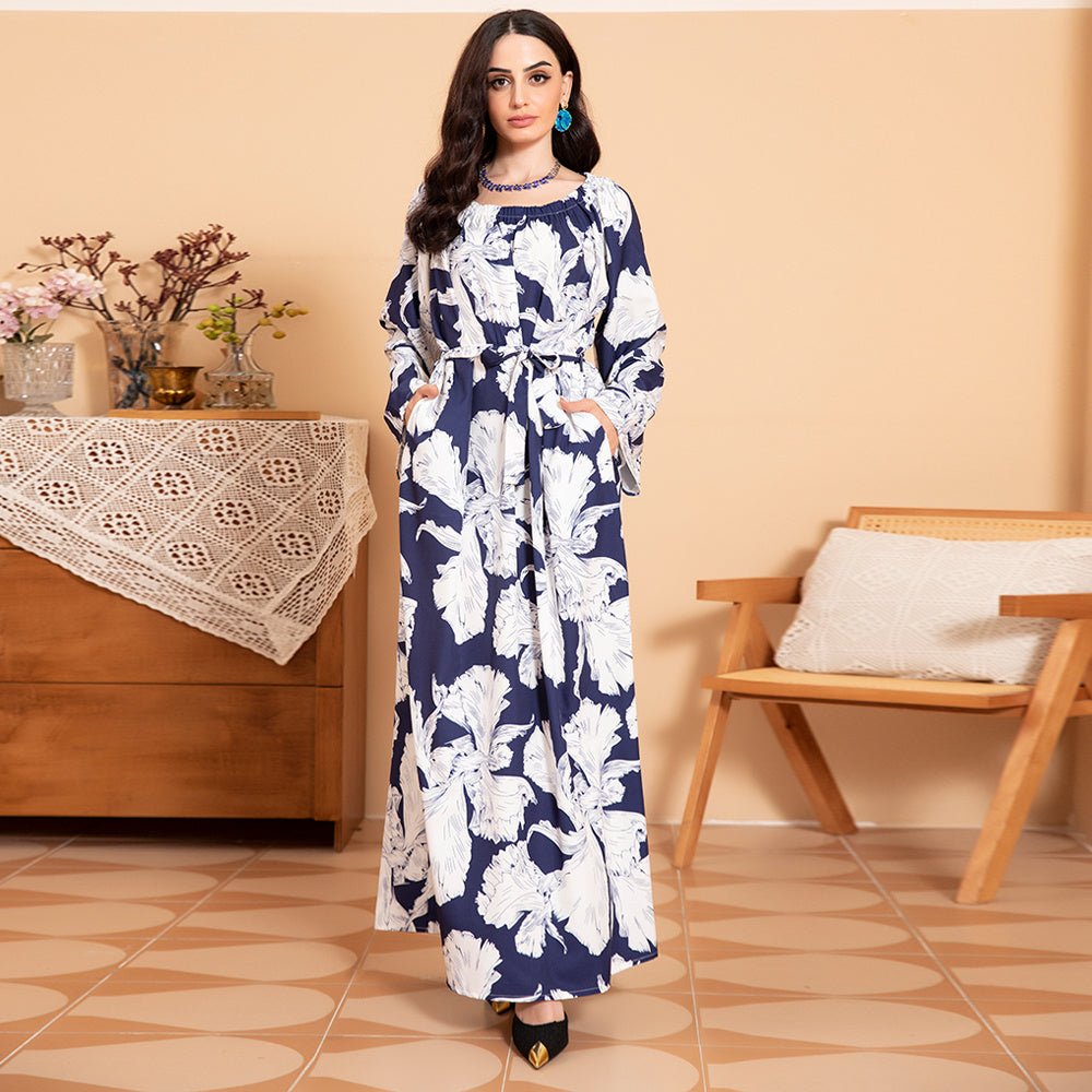 Elegant Style Round Neck Long Dresses