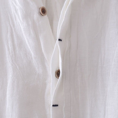 Turkish Retro Distressed Linen Shirt