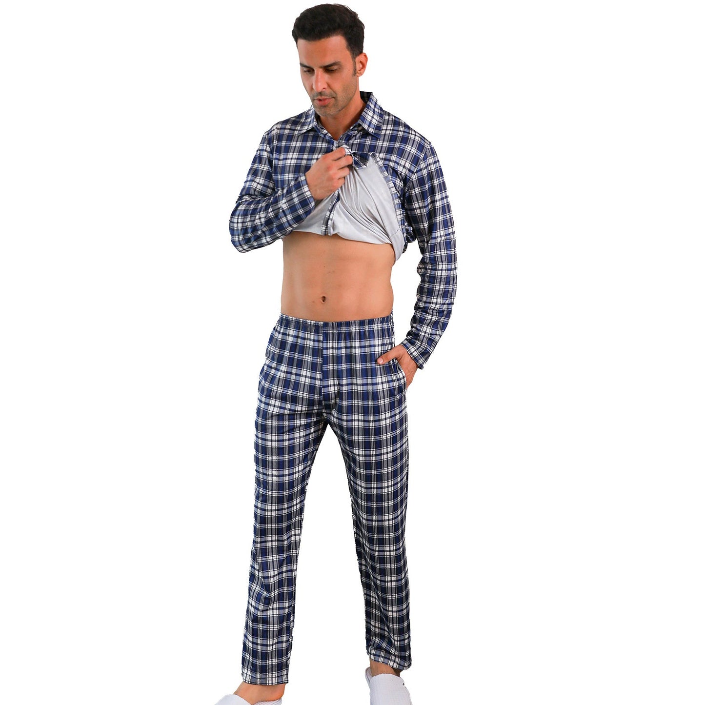 Ice Silk Men's Pajama Set