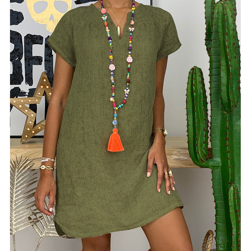 Womens Summer Casual V Neck Shirt