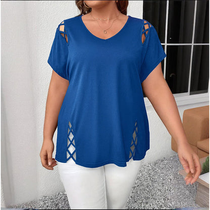 Women's Criss Cross V Neck Top