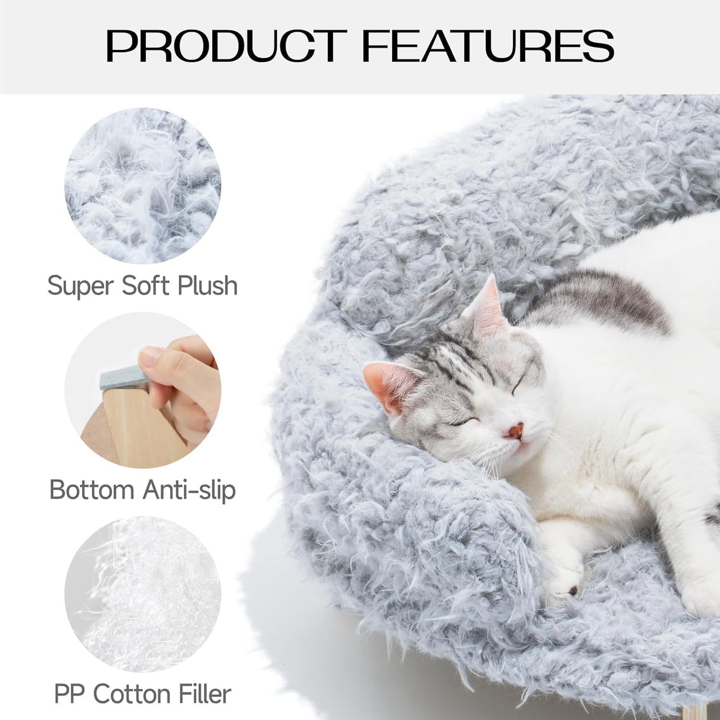 Elevated Cat Bed With Washable Cover