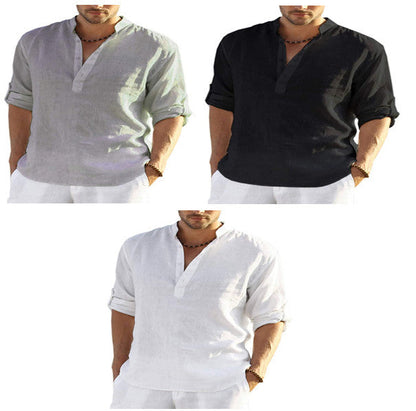 Men's Turkish Cotton Linen Shirt