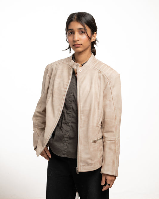 Urban Sand | Women’s Genuine Sheep Leather Jacket