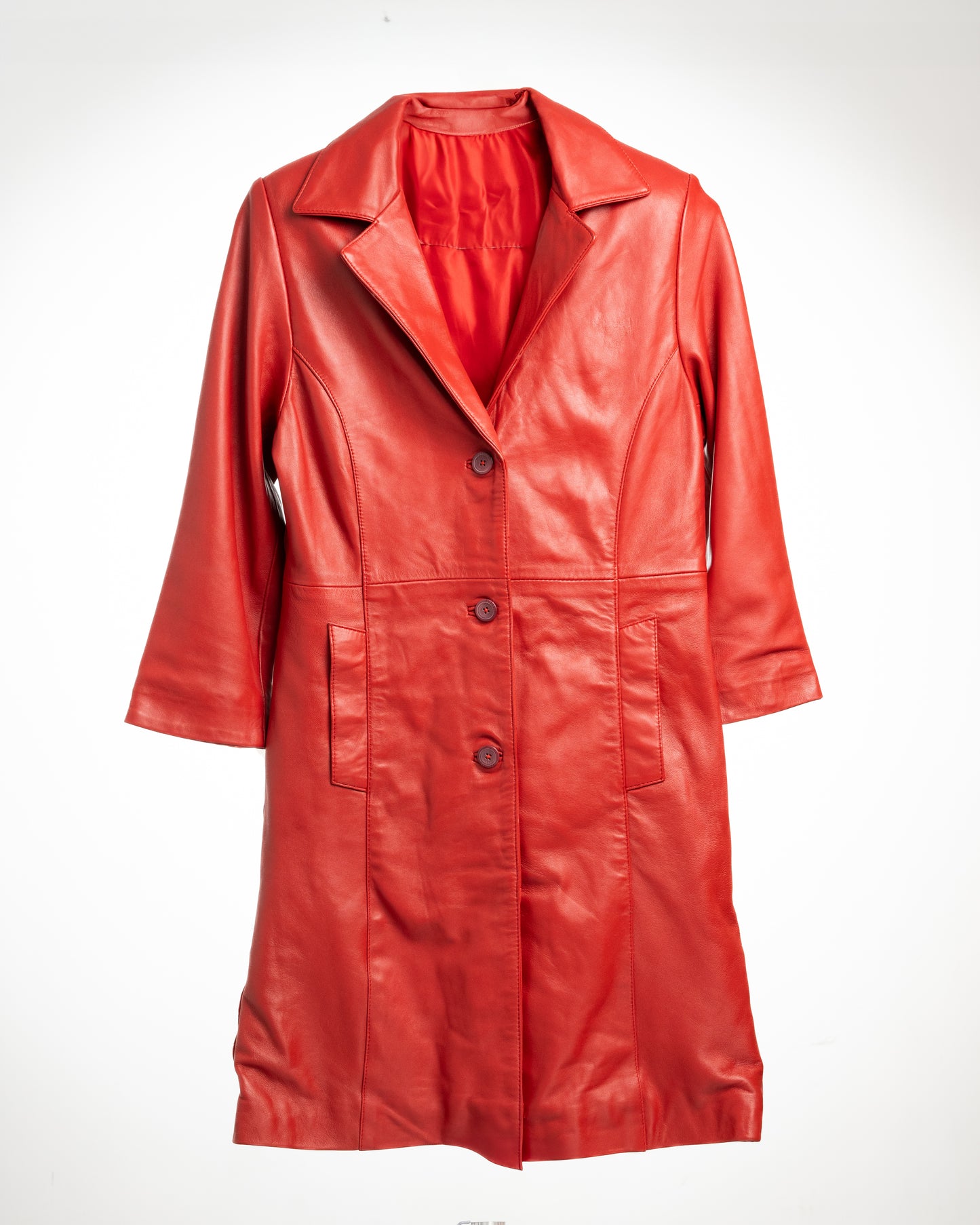 Emerald Noir | Women’s Longline Sheep Leather Coat